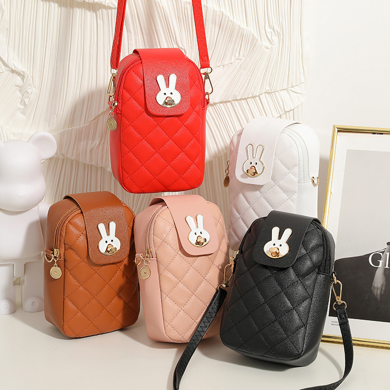 Women’s Crossbody Phone Bag PU Plaid Animal Print Mini Square Bag 2024
