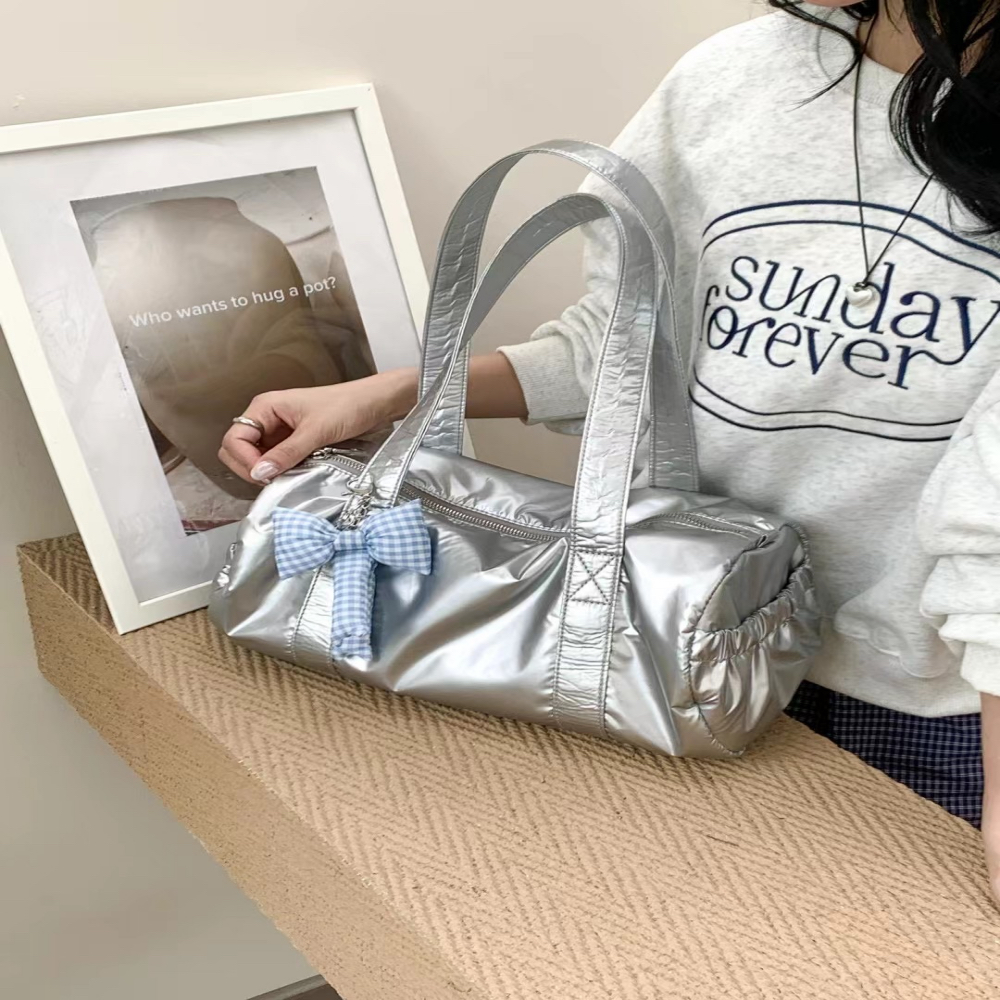 2024 Korean Niche Casual Lightweight Nylon Handbag Tote Shoulder Bag